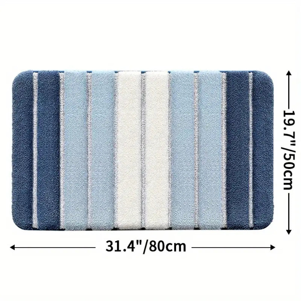 Lumiére Striped Saugle Bath Matte-6