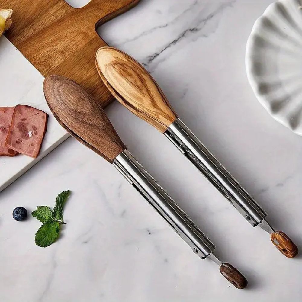 Heritage Wood & Steel Tongs | 2-1