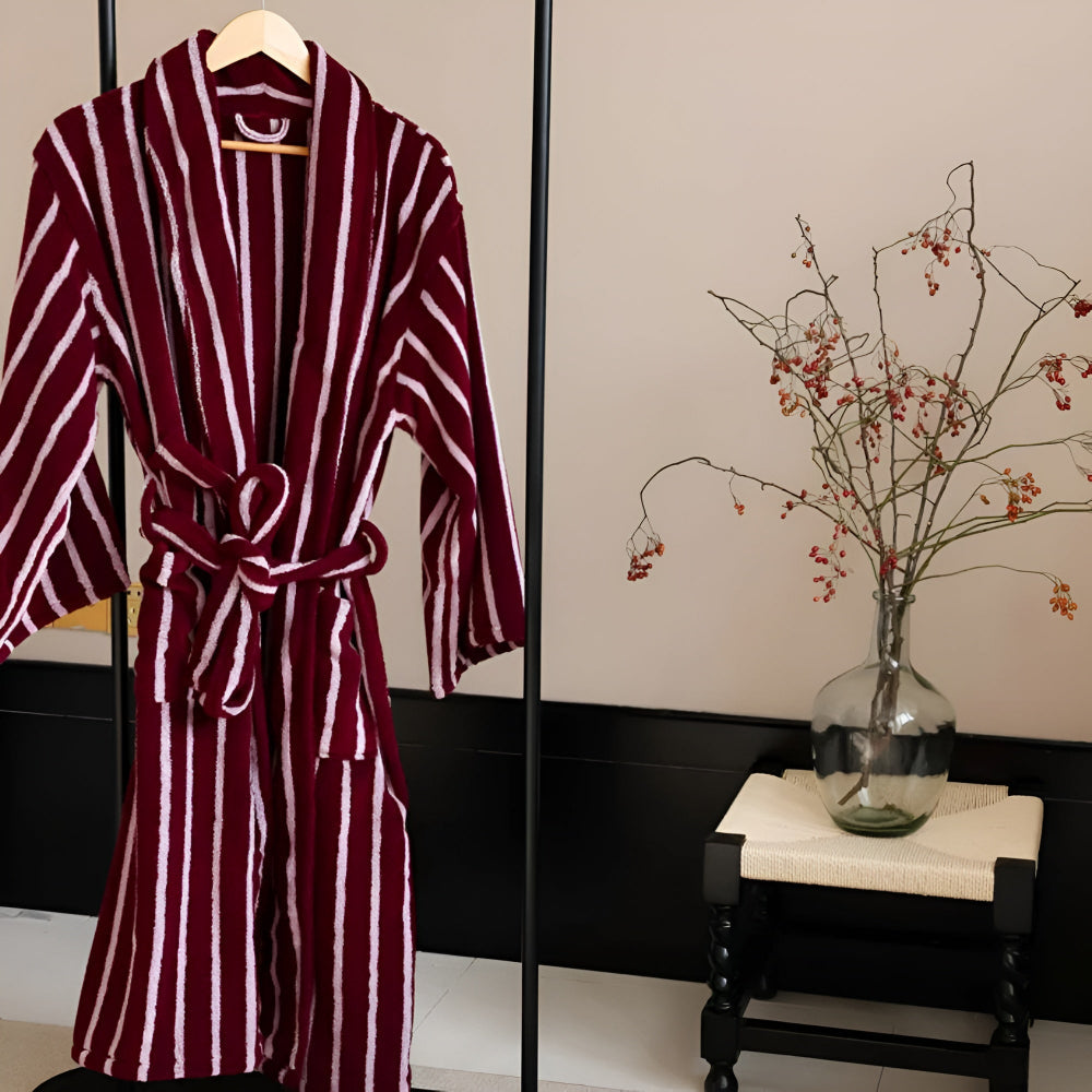 Allure Stripe Unisex Bademantel-1