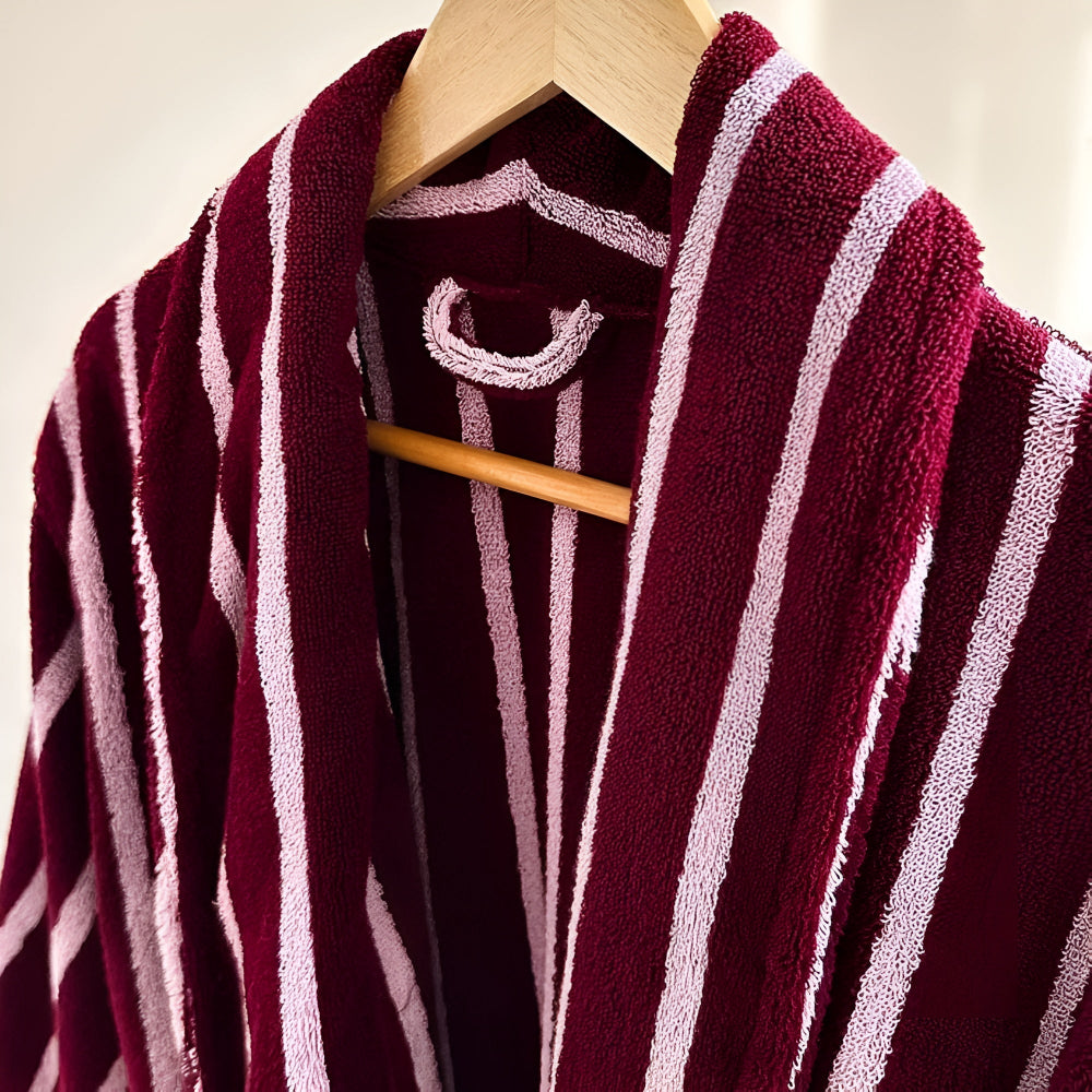 Allure Stripe Unisex Bademantel-4