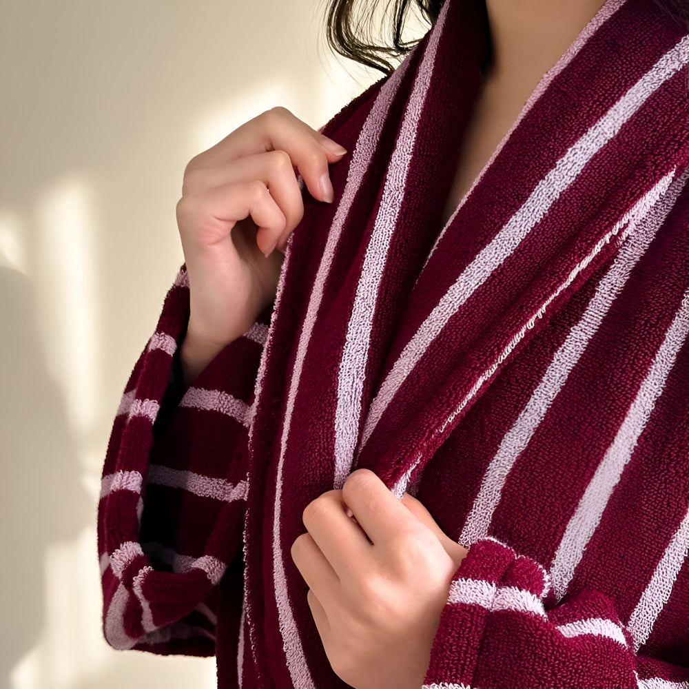 Allure Stripe Unisex Bademantel-5