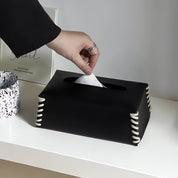 Genähte Leder -Tissue -Boxhalter-5