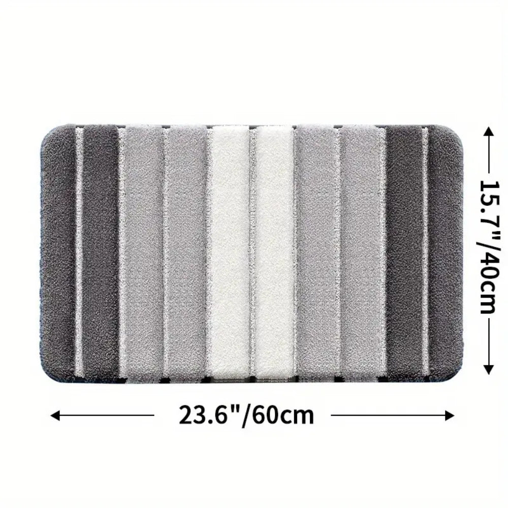 Lumiére Striped Saugle Bath Matte-3