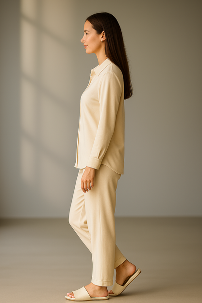 Pyjama-Set für Damen – zweiteilig aus Bambus und Baumwolle