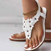 Bella | Elegante Blumen Flip Flops für Freizeit
