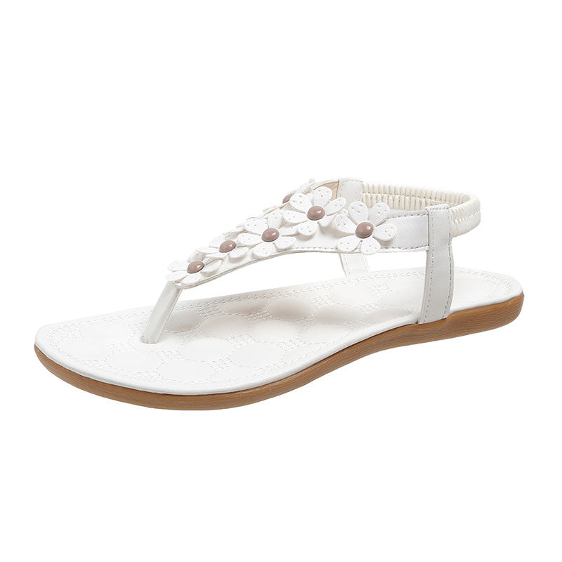 Bella | Elegante Blumen Flip Flops für Freizeit