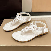 Bella | Elegante Blumen Flip Flops für Freizeit