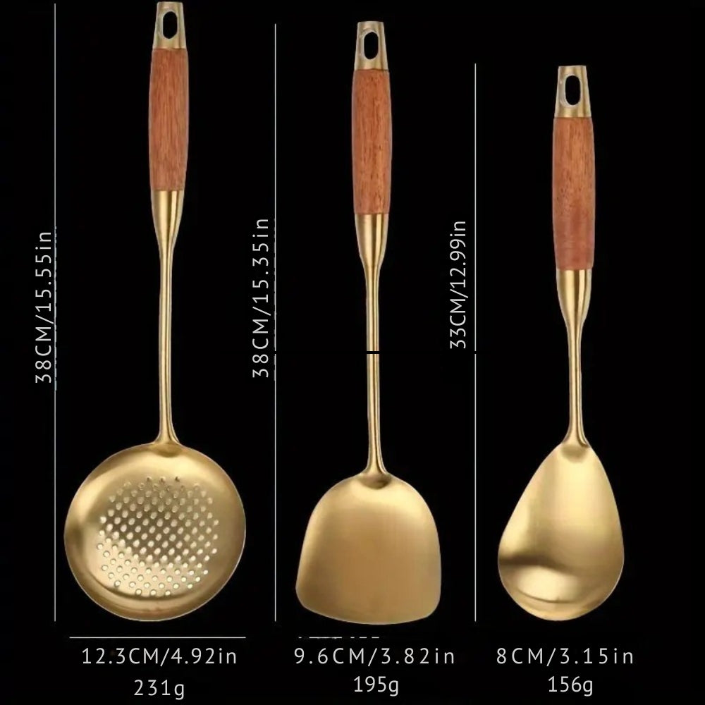 Kochauswahl goldener Küchenutensilien | 6pcs gesetzt-2