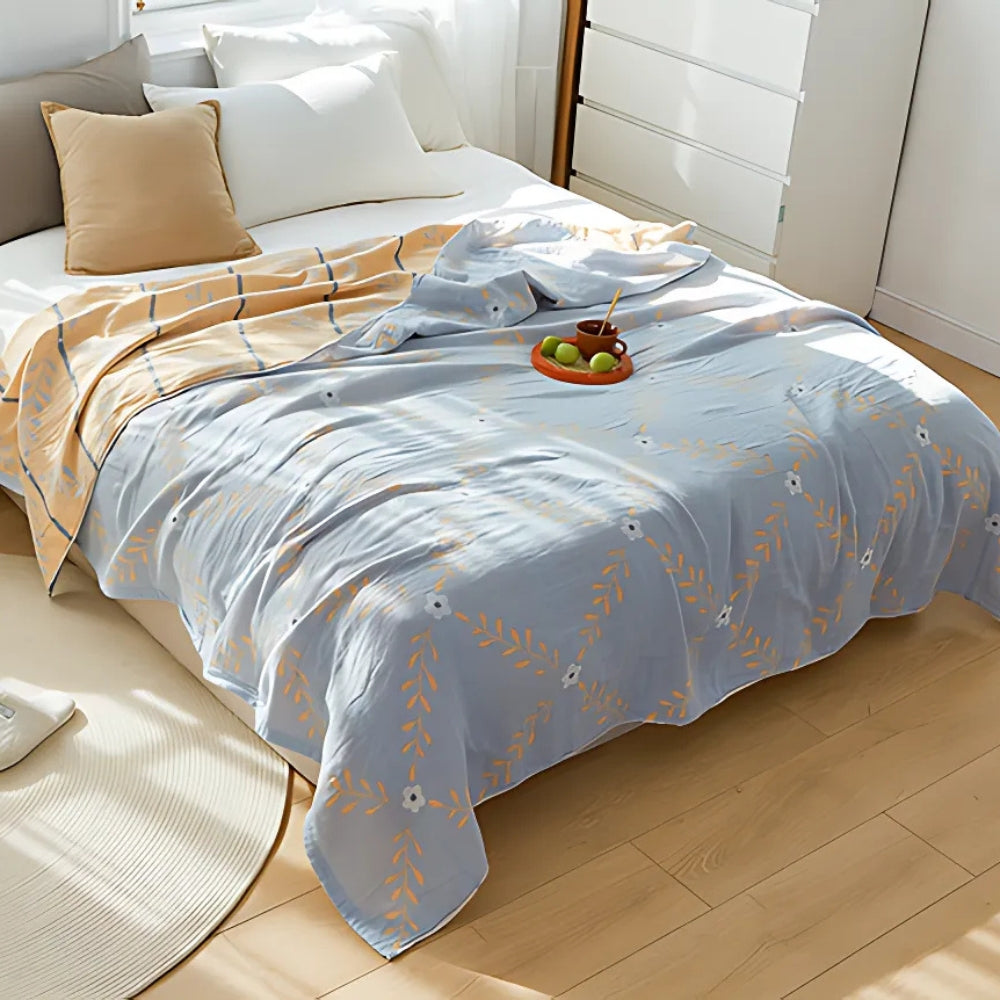 Botanische Rebe reversible Decke-3