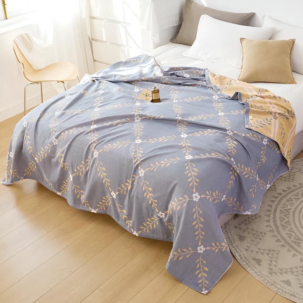 Botanische Rebe reversible Decke-4