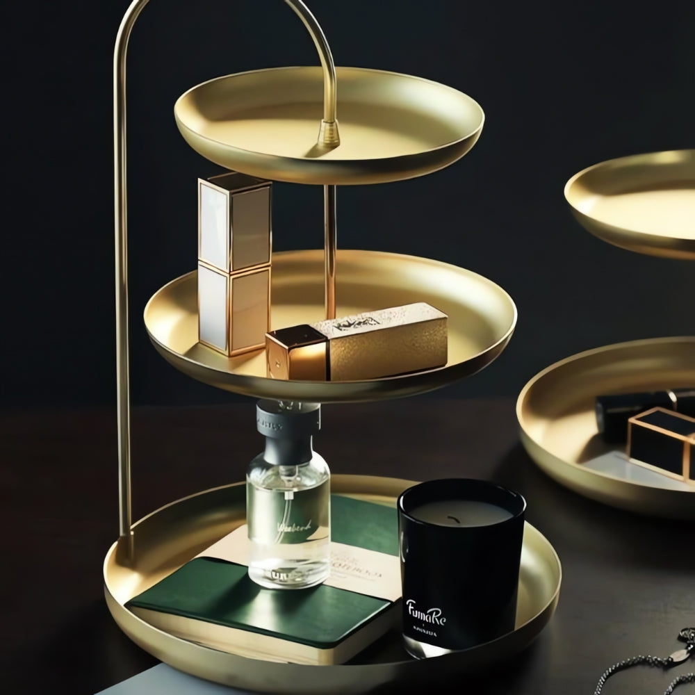 Eleganter Goldspeicher -Organisator Stand-5