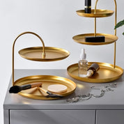 Eleganter Goldspeicher -Organisator Stand-1