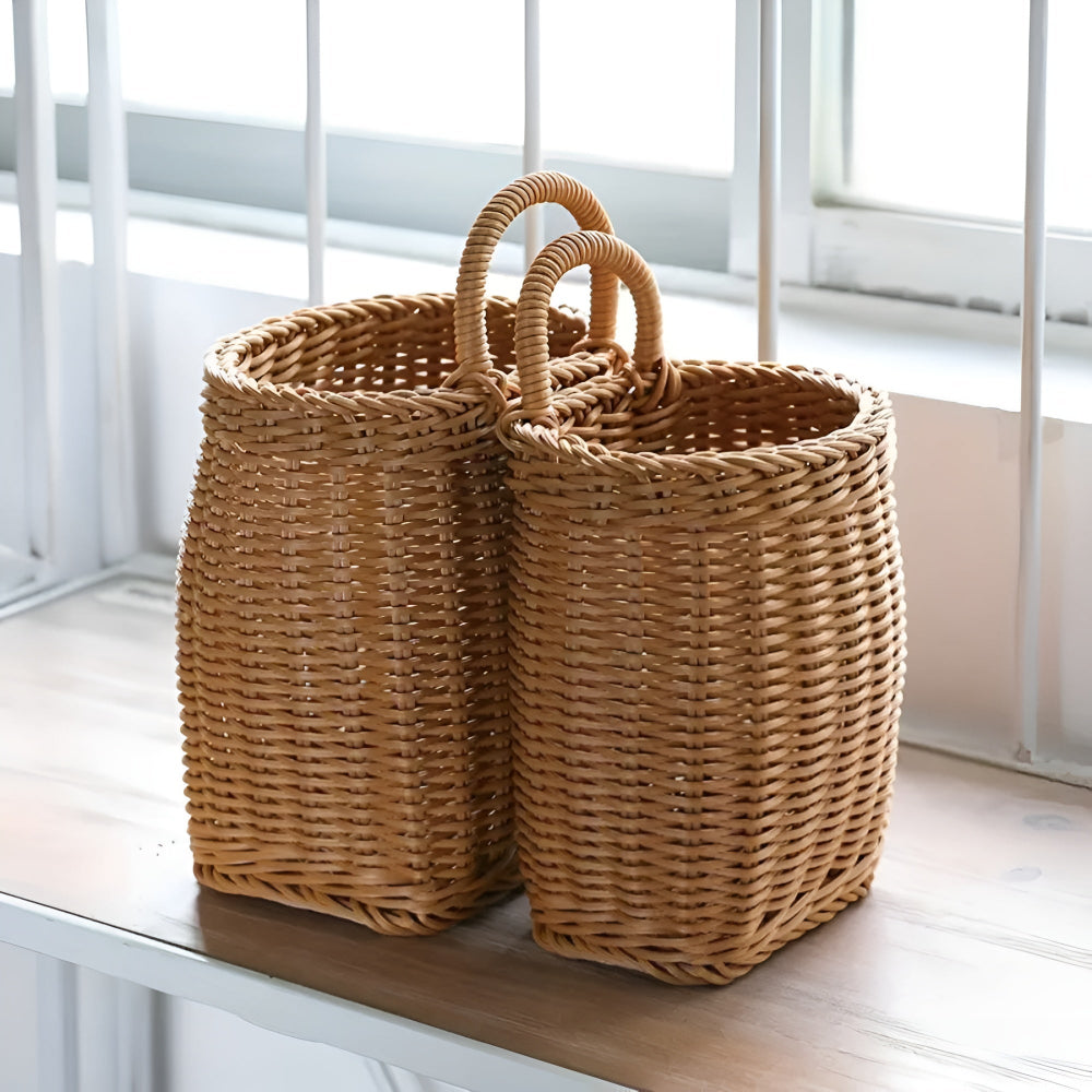 Willow Rattan gewebter Speicherkorb-3