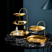 Eleganter Goldspeicher -Organisator Stand-4