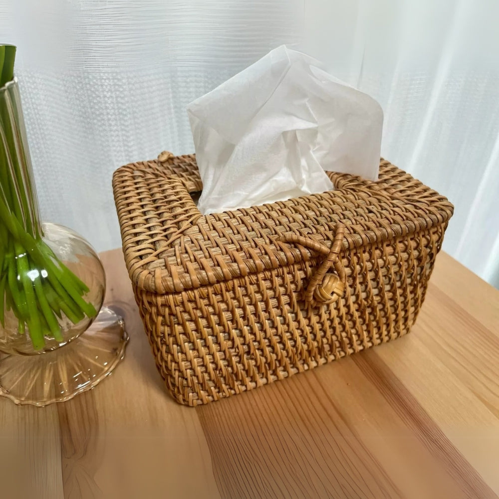 Maßgeschneiderte Rattan -Tissue -Box-3