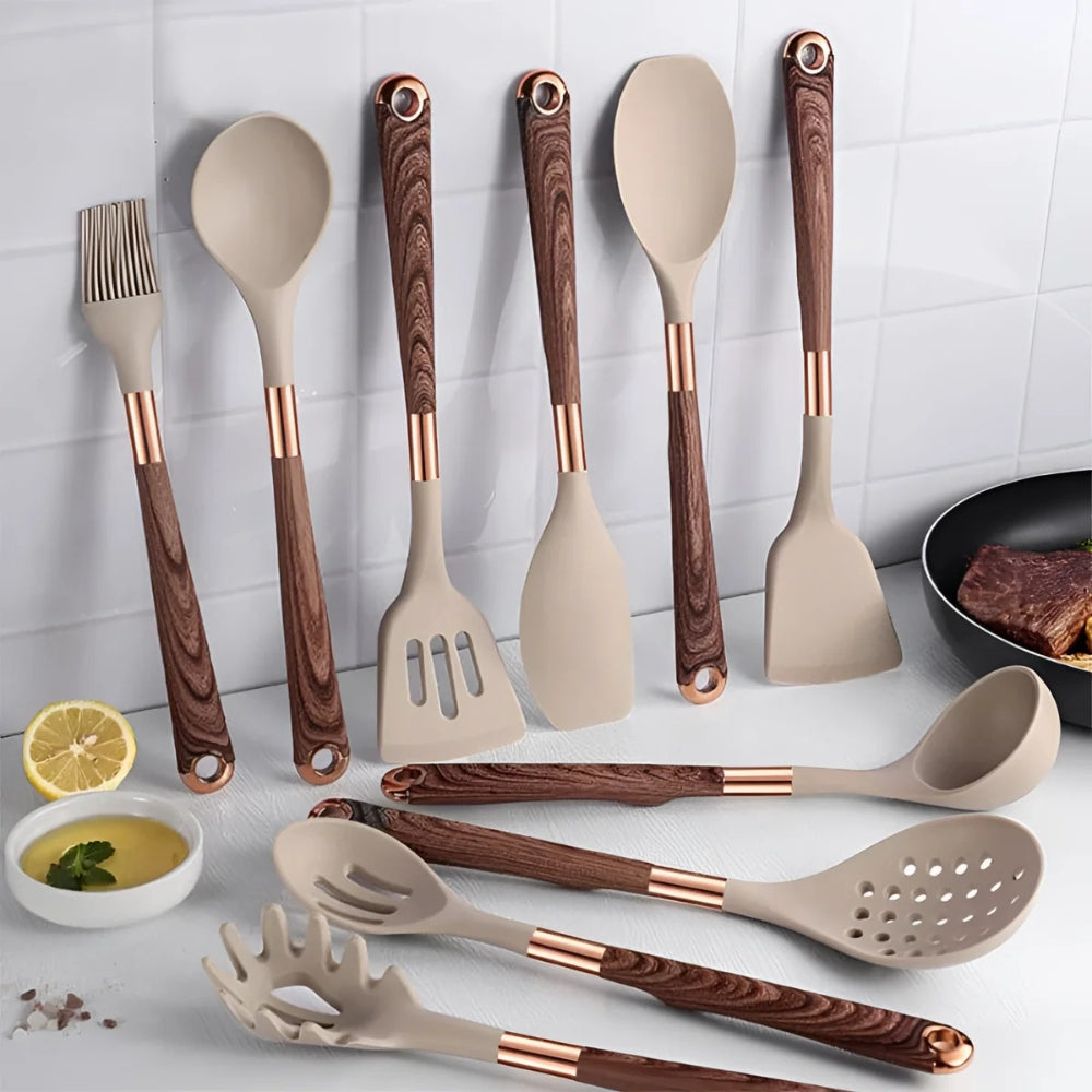 Luxus Silikonkochutensilien | 10 PCs gesetzt-1