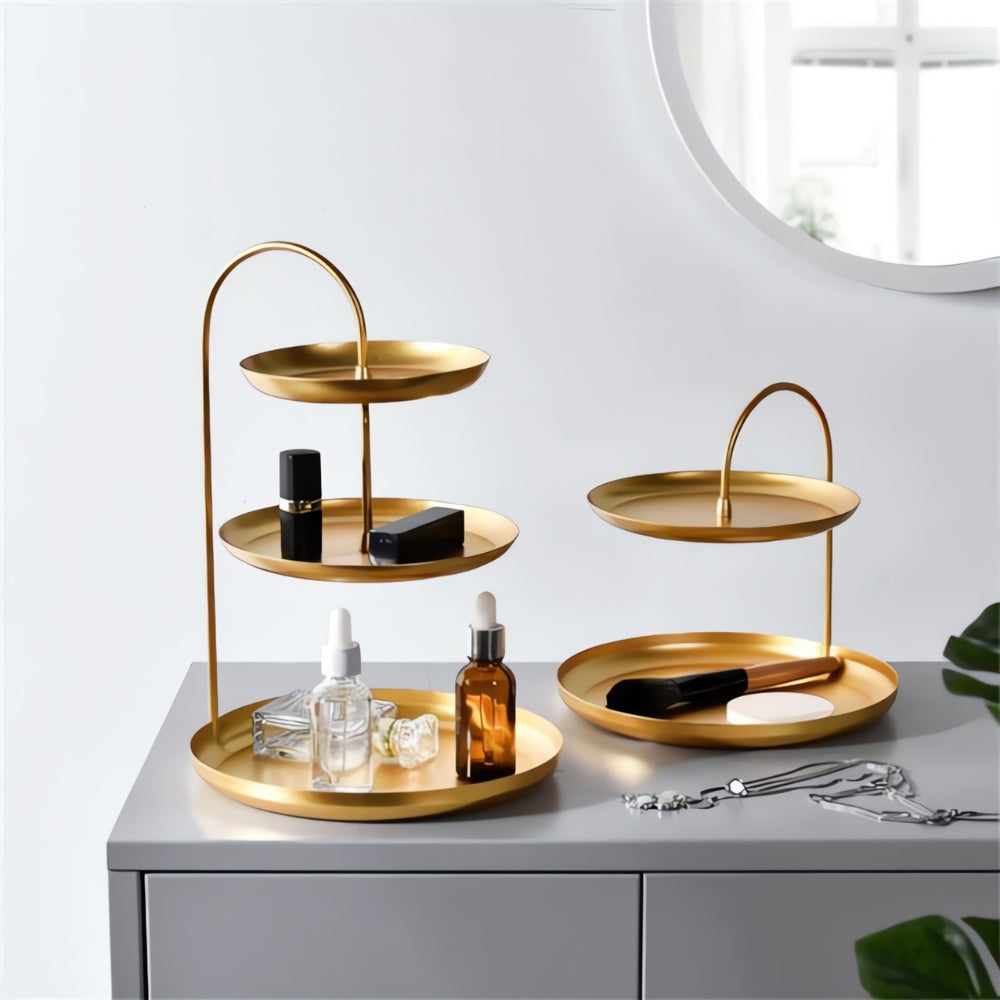 Eleganter Goldspeicher -Organisator Stand-2