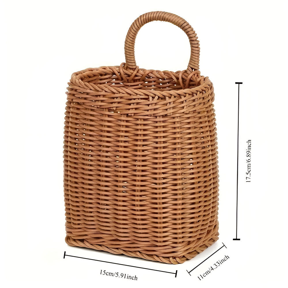 Willow Rattan gewebter Speicherkorb-6