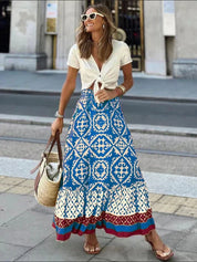 IZZY | Lange Sommerrock im Retro Boho Stil