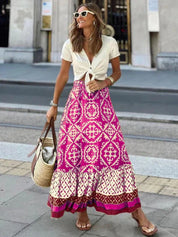 IZZY | Lange Sommerrock im Retro Boho Stil