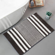 Kieselmatte gestreifter Chenille Badmatte-1
