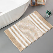 Kieselmatte gestreifter Chenille Badmatte-5