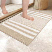 Kieselmatte gestreifter Chenille Badmatte-3