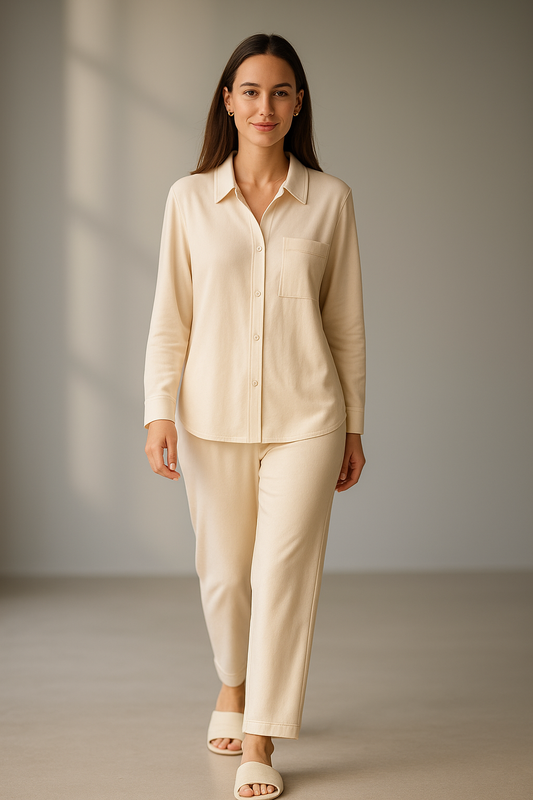 Pyjama-Set für Damen – zweiteilig aus Bambus und Baumwolle