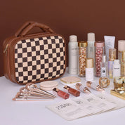 Sophia | Luxus Karierter Geräumiger Kosmetik Organizer