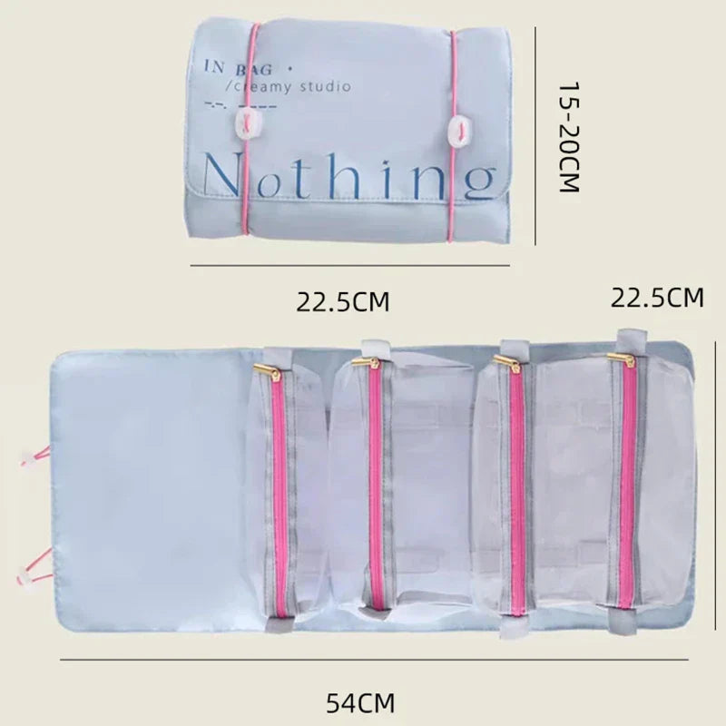 Aly | Praktische und platzsparende Roll-Up Kosmetiktasche